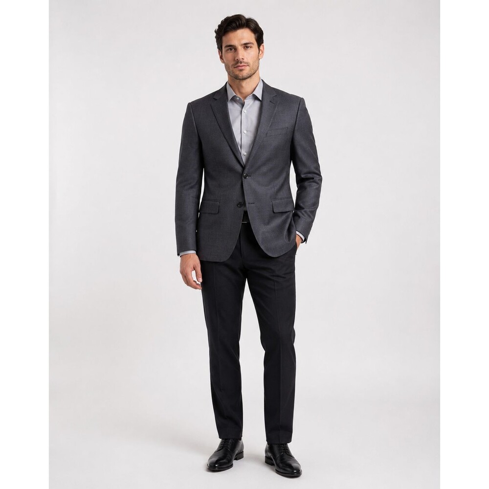 Express Producer Modern Fit Men’s Blazer 36S Charcoal Gray Wool Blend NWT